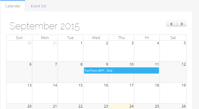 CSP Plus calendar dashboard